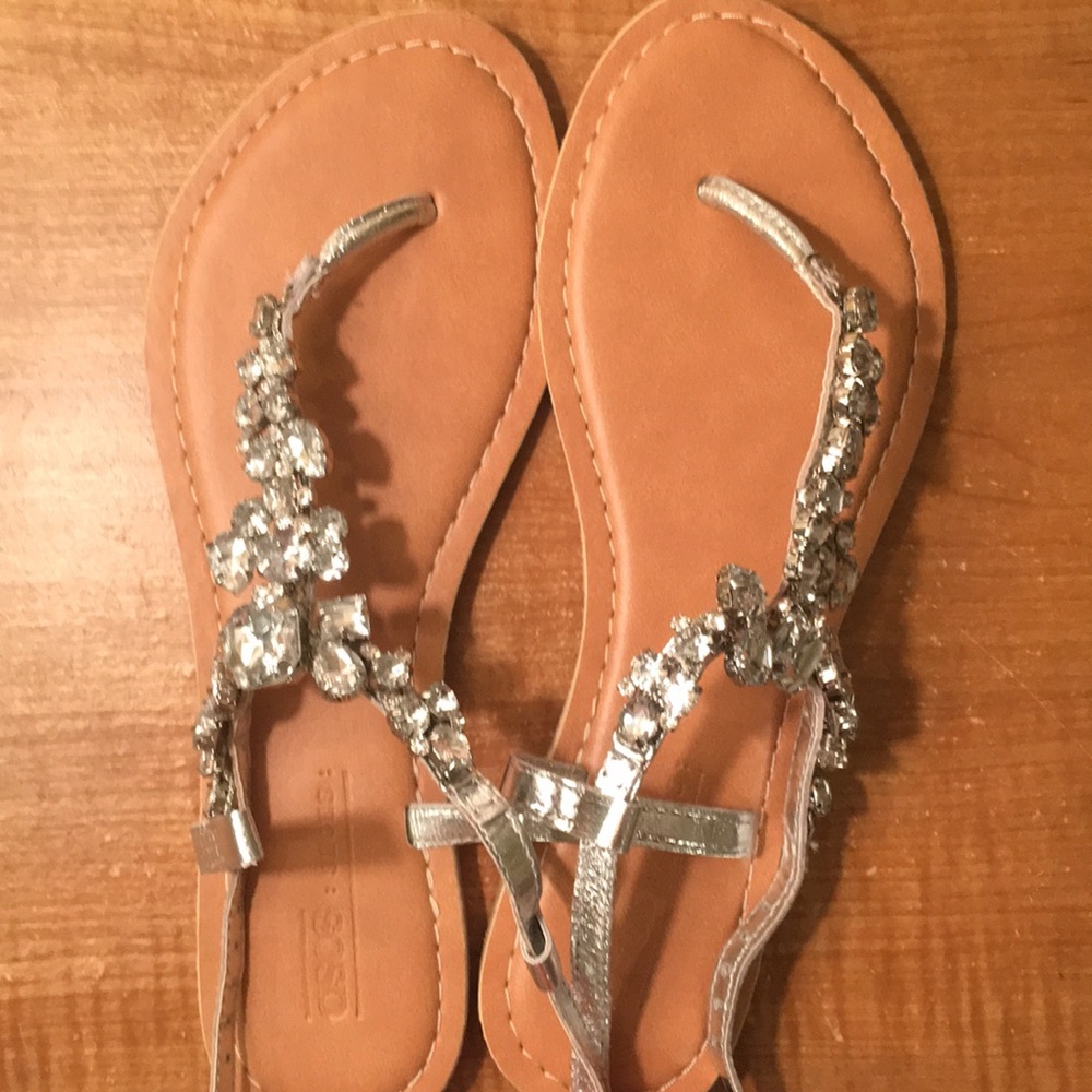 NWOT Embellished Sandals - great for brides!